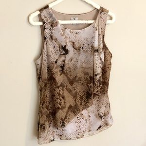 Worthington ruffle sleeveless blouse